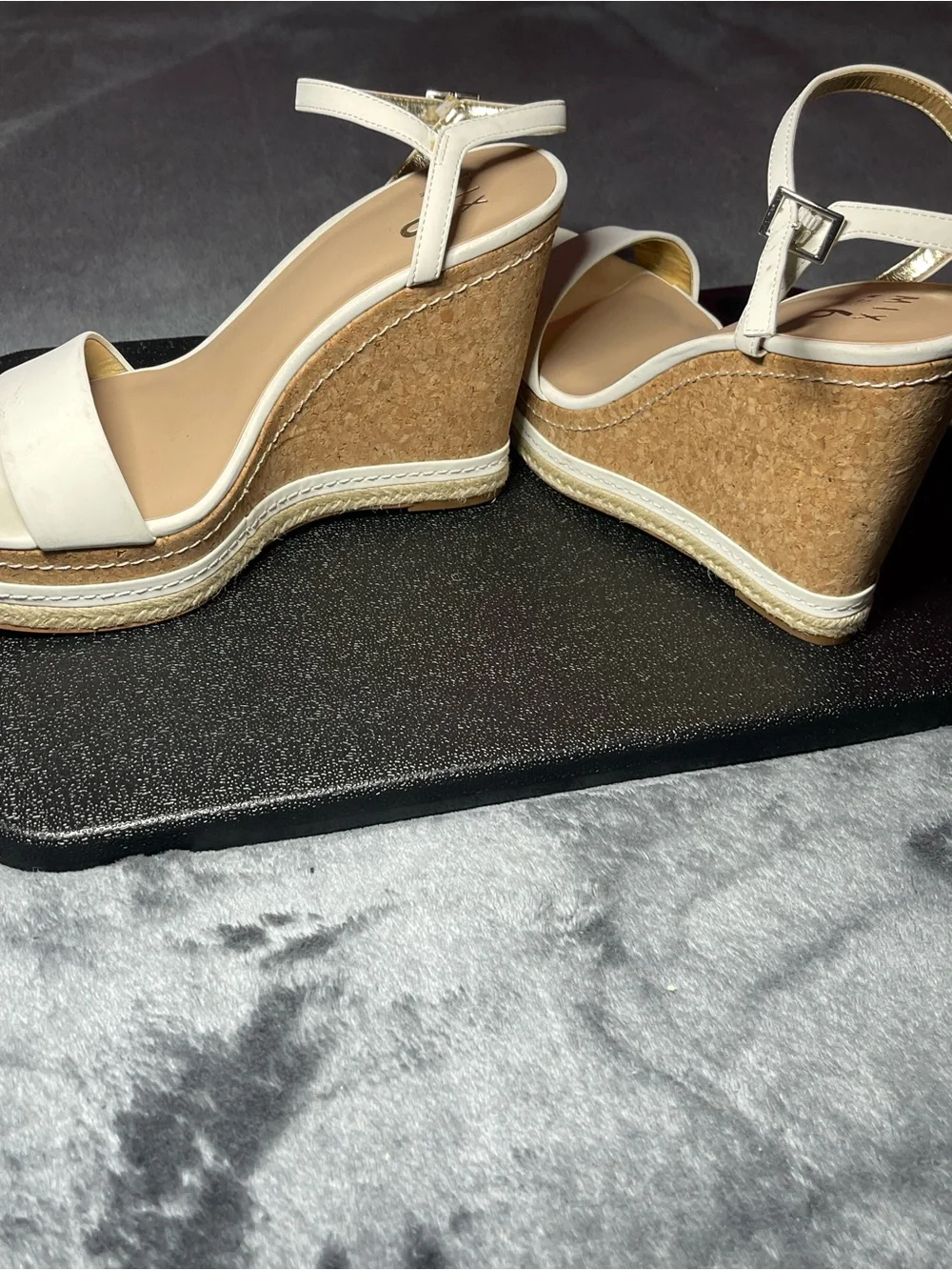 Mix No. 6 Cream Platform Ankle-Strap Sandals